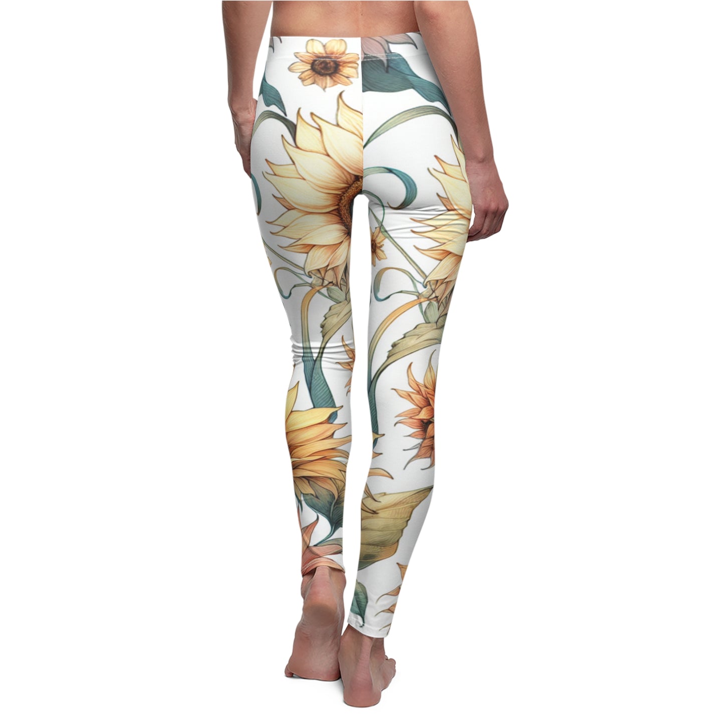 BACK Sunflower Soul Leggings/Plant Lovers Gift/Garden Lover Gift/Sun Flower Leggings/Flower Lover Gift/Water Color Leggings/Yoga Lover Gift