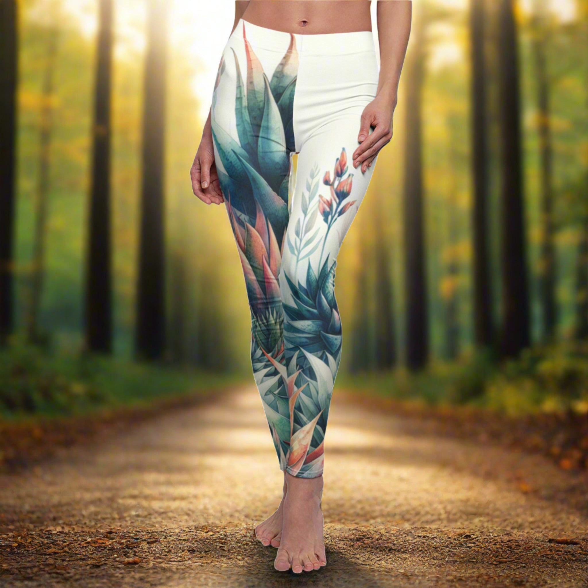 Aloe Vera Flowers Leggings Boutique Bellas