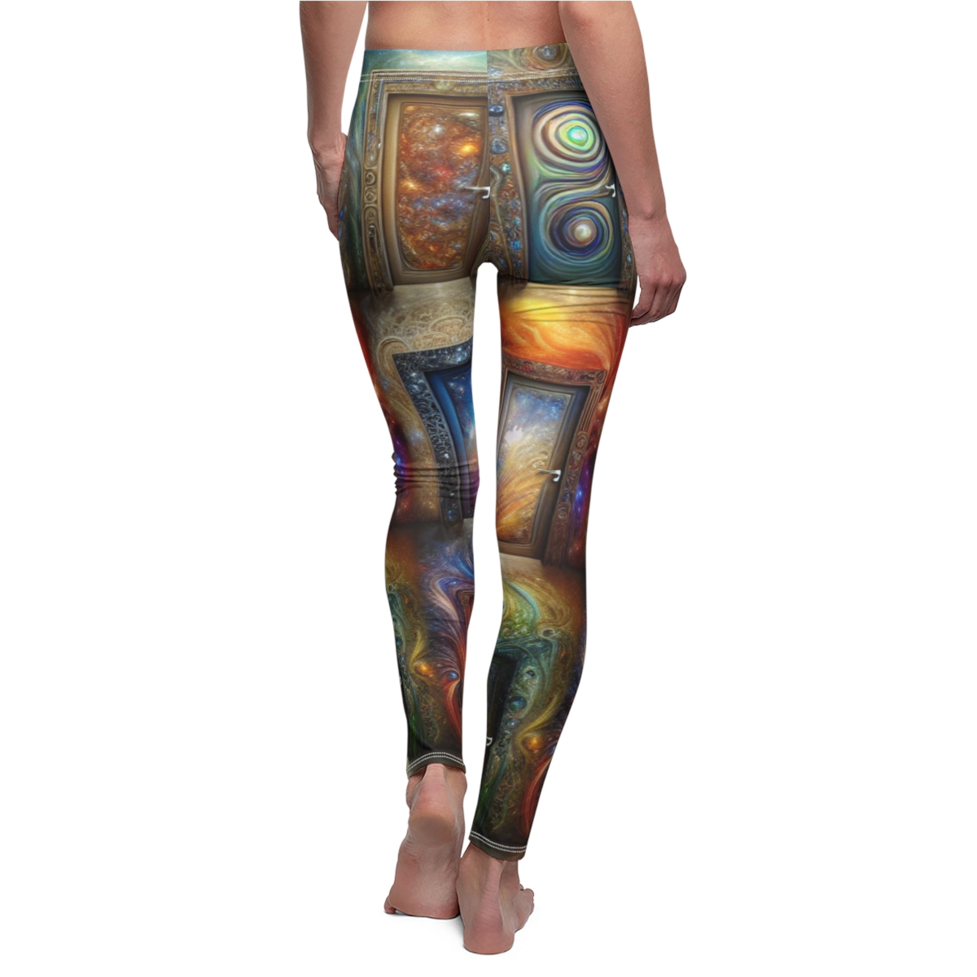 BACK Cosmic Doors Leggings, Doors Lover Gift, Festival Leggings, Opportunity Leggings, Yoga Lover Gift, Festival Outfit, Party Outfit, Yoga Gift