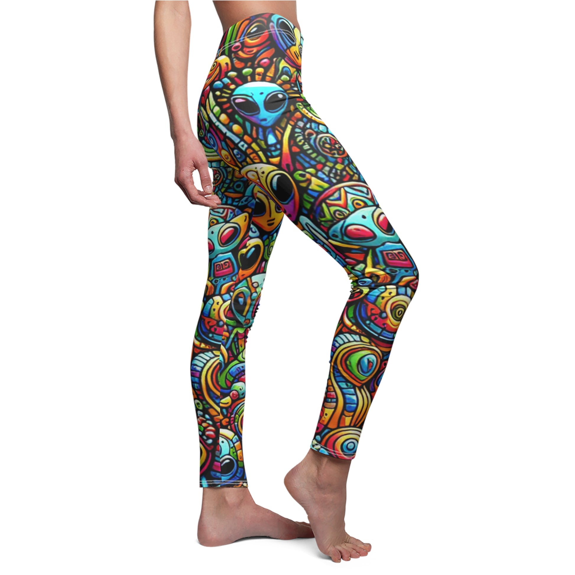 Psychedelic Aliens Leggings SIDE