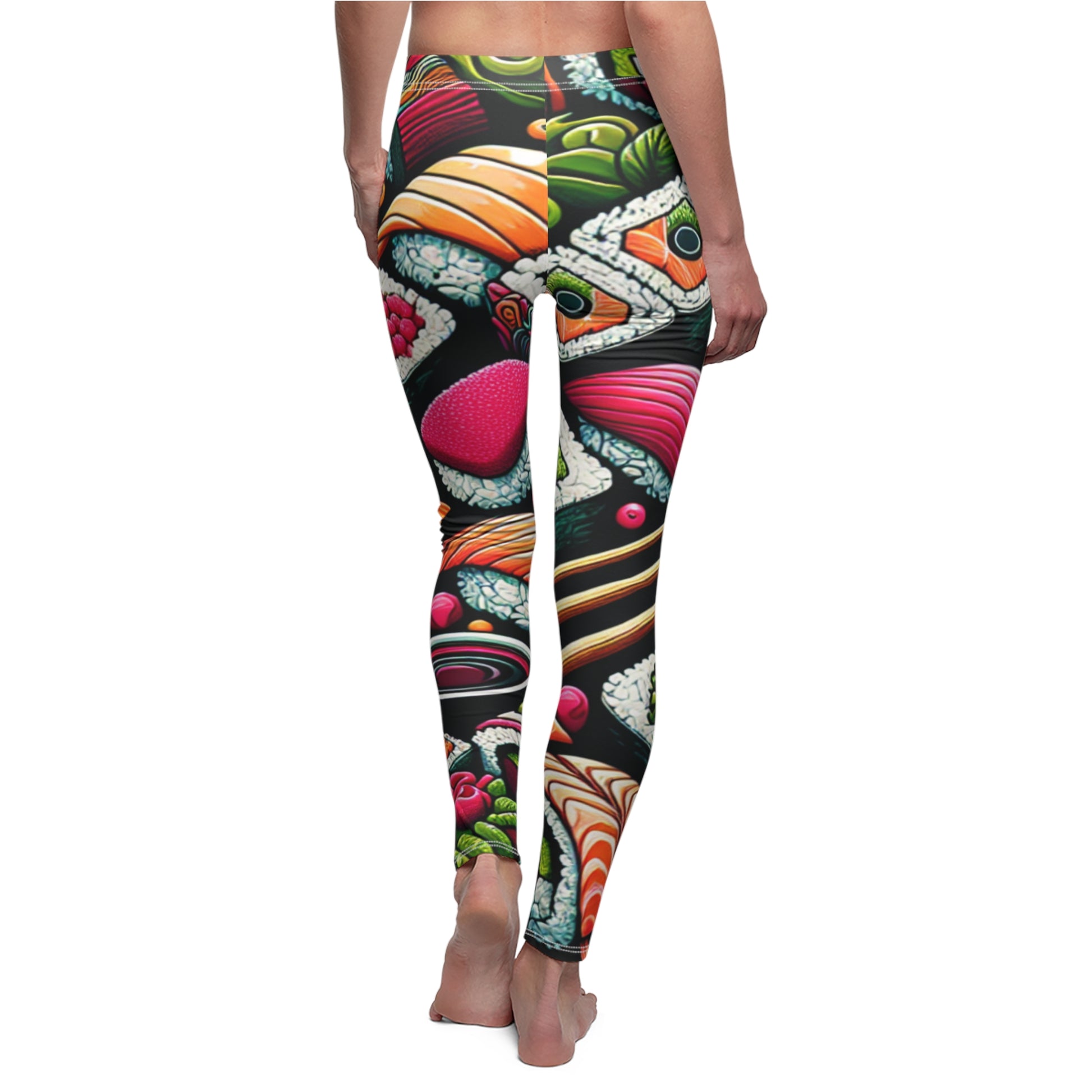 BACK Sushi Leggings, Sushi Lover Leggings, Sushi Lover Gift, Festival Leggings, Festival Outfit, Sushi Gift, Japanese Food