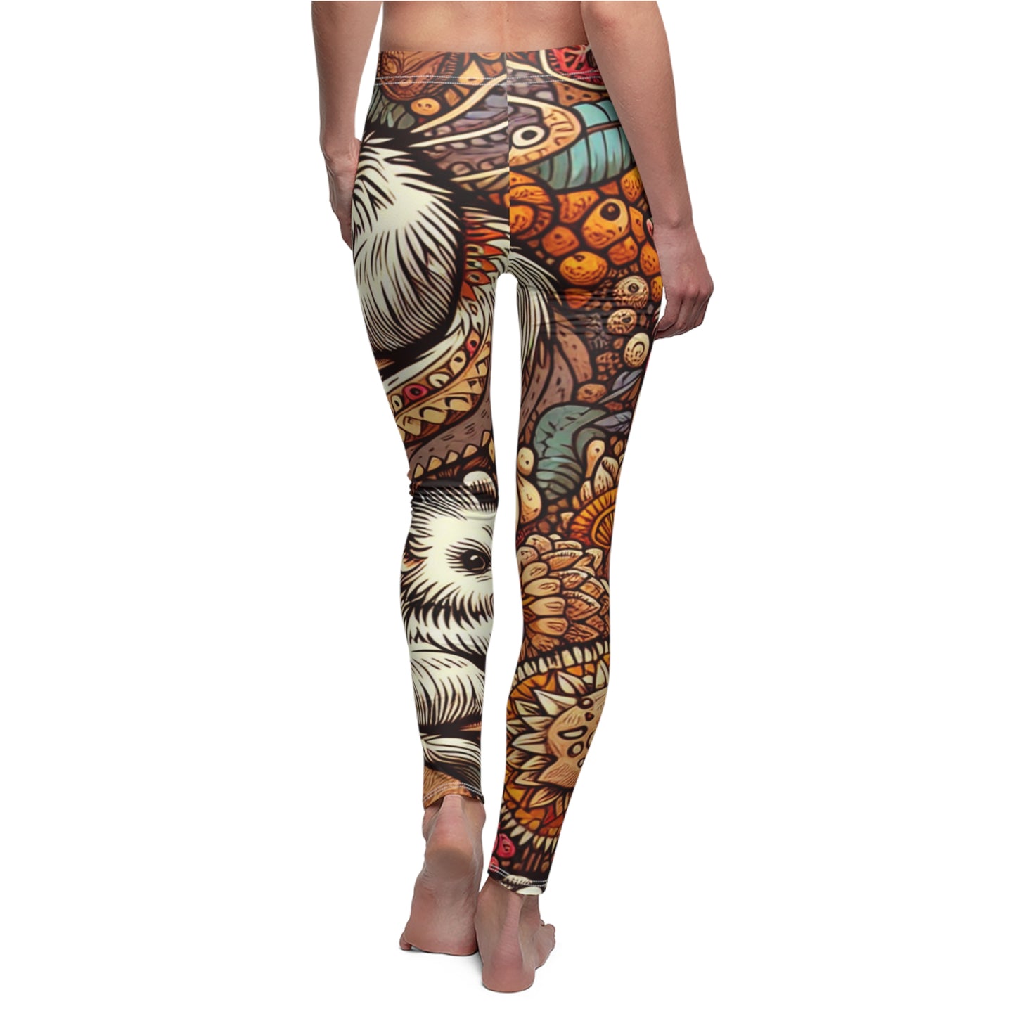 BACK Cute Possums Leggings, Possum Lover Leggings, Possum Enthusiast Gift, Festival Leggings, Mystical Creature Outfit, Yoga Birthday Gift