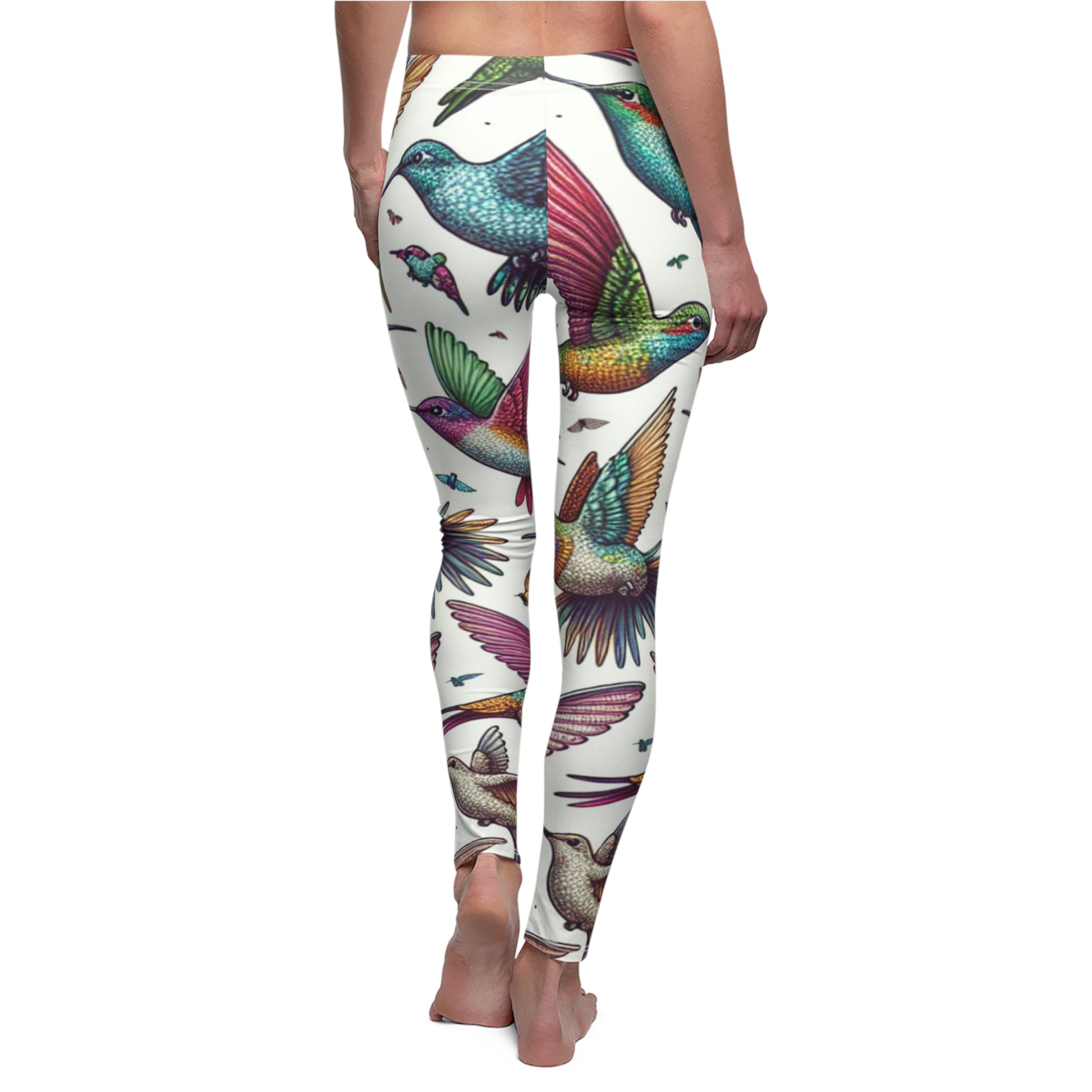 BACK Humming Bird Leggings, Humming Bird Lover Leggings, Bird Lover Gift, Festival Leggings, Festival Outfit, Yoga Birthday Gift, Nature Lover