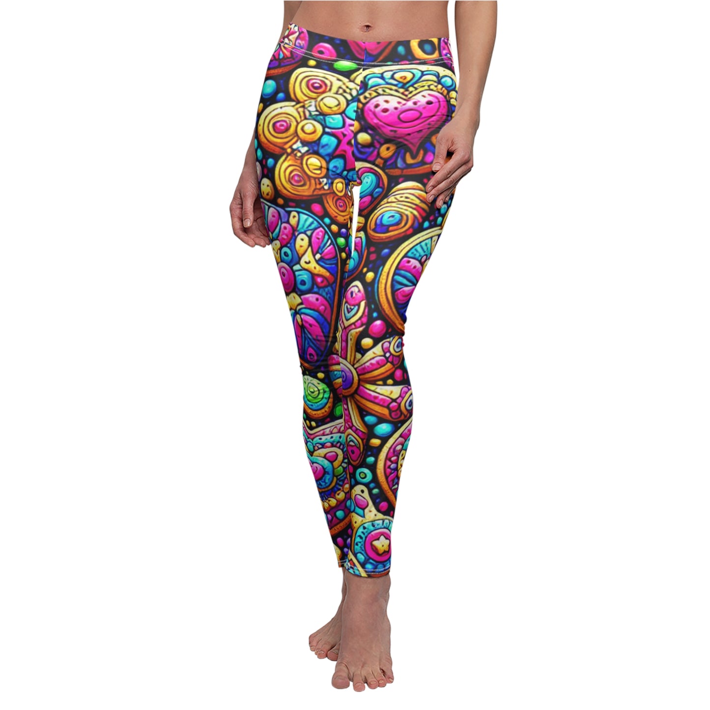 FRONT Cookies Leggings, Chocolate Lover Gift, Festival Outfit, Yoga Lover Gift, Food Lover, Rave Leggings, Workout Leggings, Cookie Addict Gift