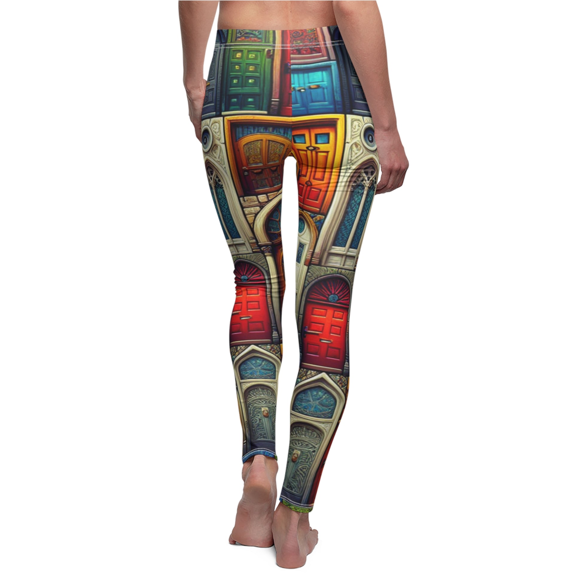 BACK Doors Leggings, Doors Lover Gift, Festival Leggings, Opportunity Leggings, Yoga Lover Gift, Festival Outfit, Party Outfit, Yoga Gift For Her