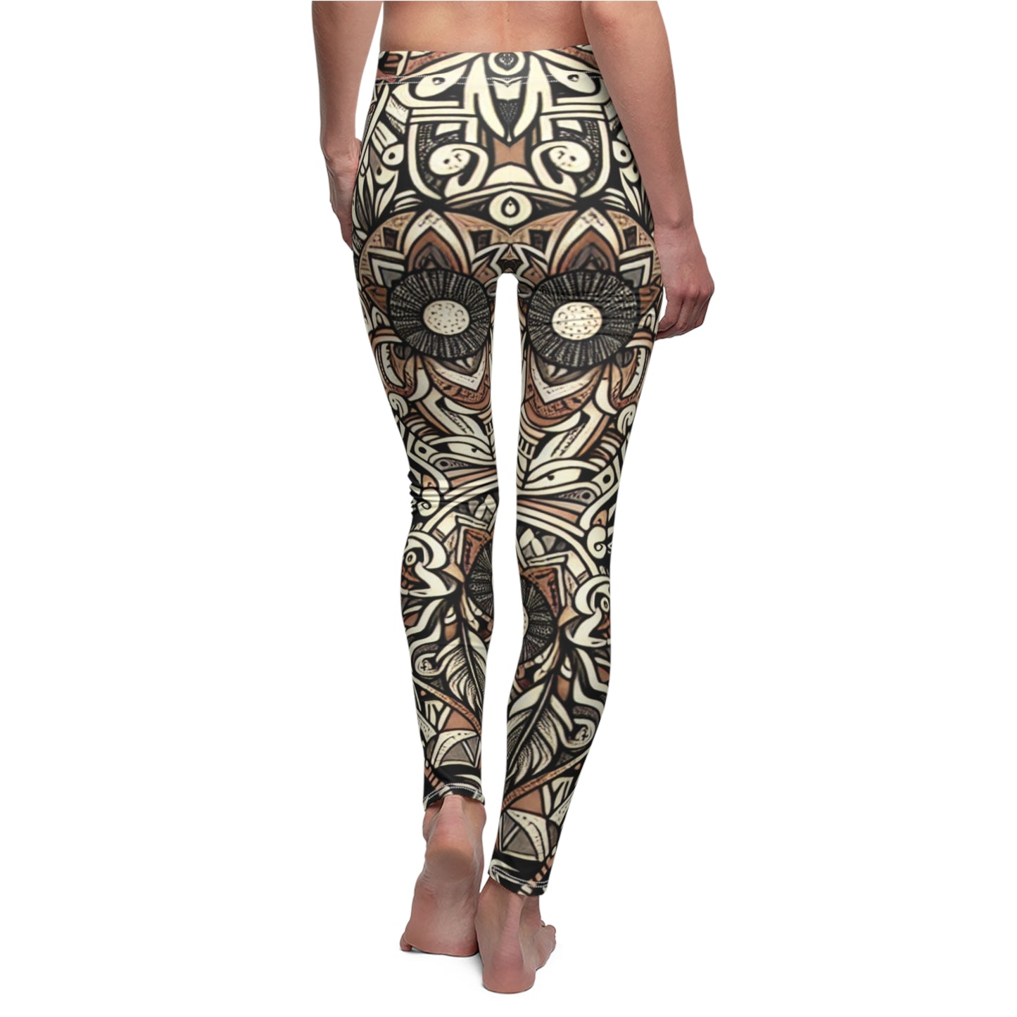 BACK Geometric Mandala Classic Tattoo Leggings, Tattoo Lover Tights, Hippie Gift, Festival Leggings, Classic Tattoos, Yoga Birthday Gift