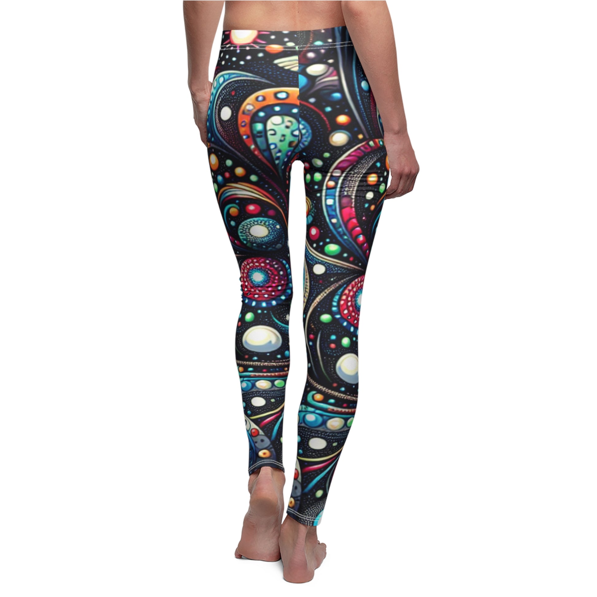 BACK Cosmic Stars Leggings, Galaxy Lovers Gift, Festival Leggings, Cosmic Yoga Leggings, Space Lover Gift, Yoga Lover Gift, Festival Outfit, Yoga