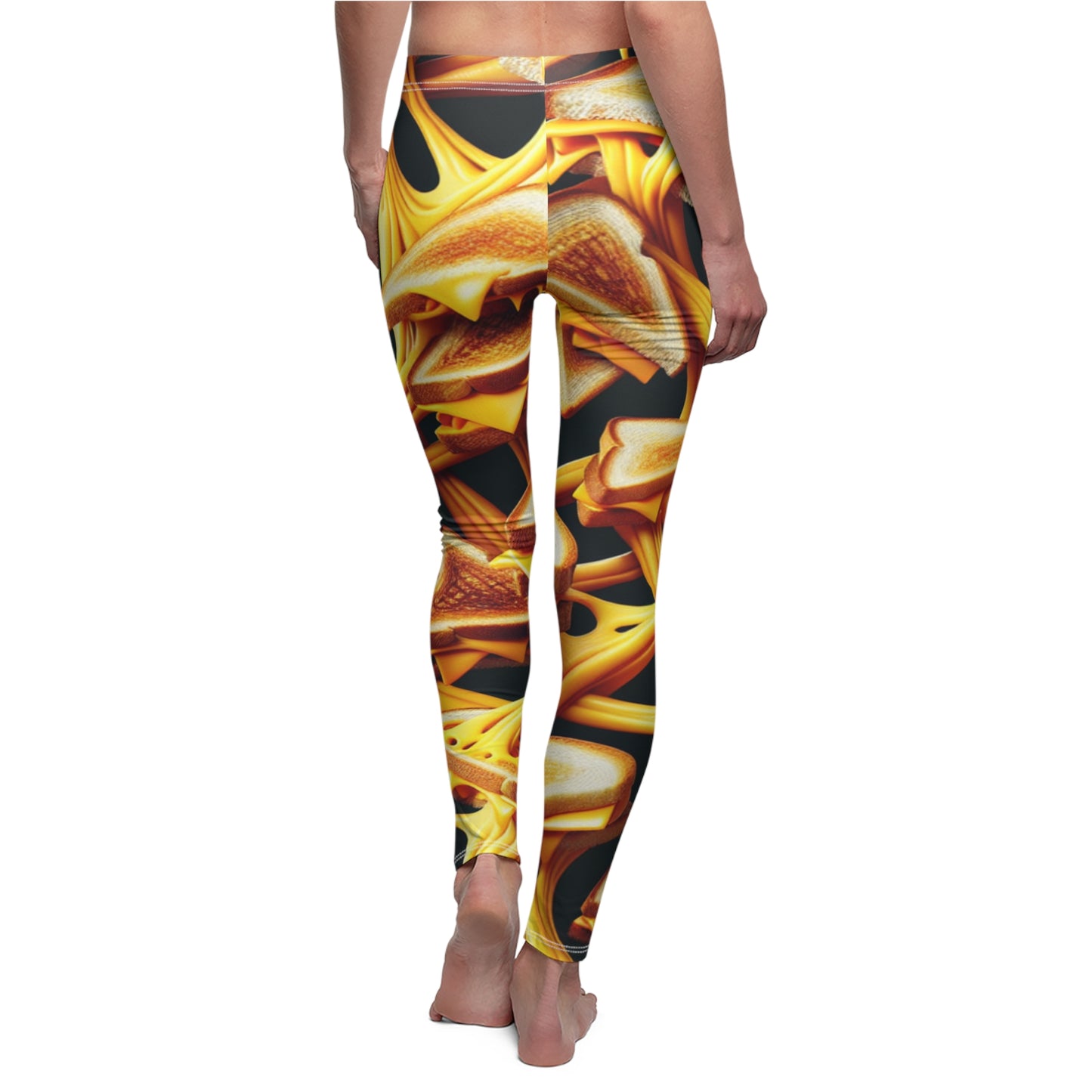 BACK Grilled Cheese Leggings, Toasted Cheese Lover Leggings, Cheese Lover Gift, Festival Leggings, Festival Outfit, Brunch Lover Gift