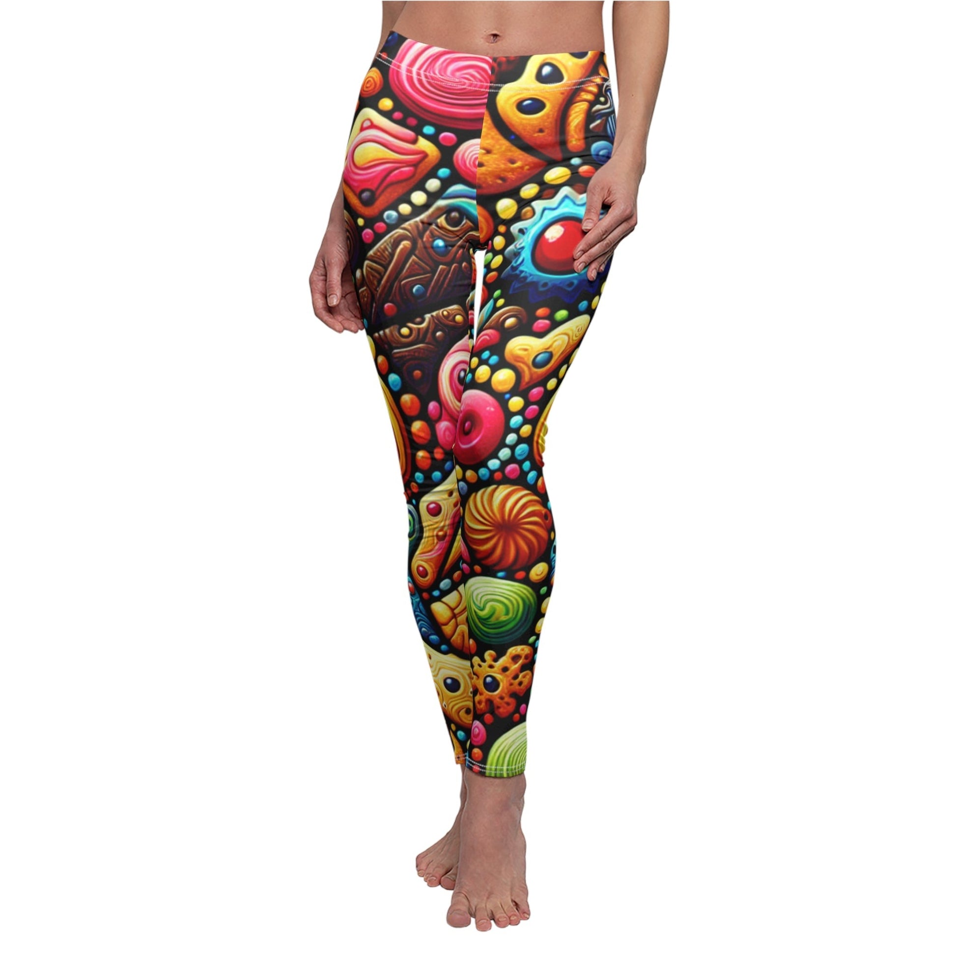 FRONT Cookies Leggings, Chocolate Lover Gift, Festival Outfit, Yoga Lover Gift, Food Lover, Rave Leggings, Workout Leggings, Cookie Addict Gift